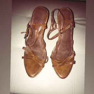 Bebe Platform Heels Wooden